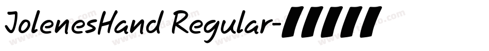 JolenesHand Regular字体转换